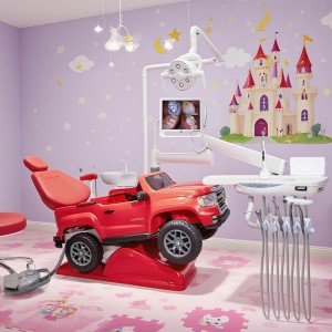 小児科クリニックのキッズデンタルチェア Q1 音楽付きの子供たちの夢の車のデザイン